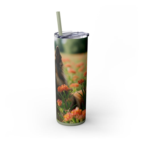 Skinny Tumbler with Straw – 20 oz Stainless Steel Cup