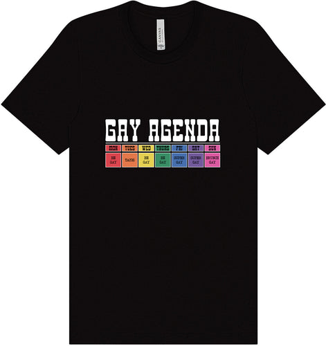 Gay Agenda Adult Bella Canvas Shirt
