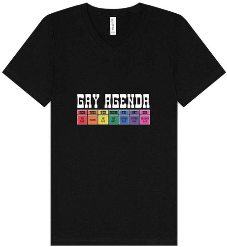 Gay Agenda Unisex V-Neck Shirt