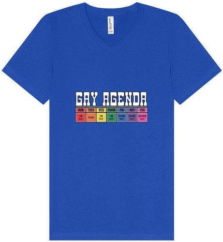 Gay Agenda Unisex V-Neck Shirt