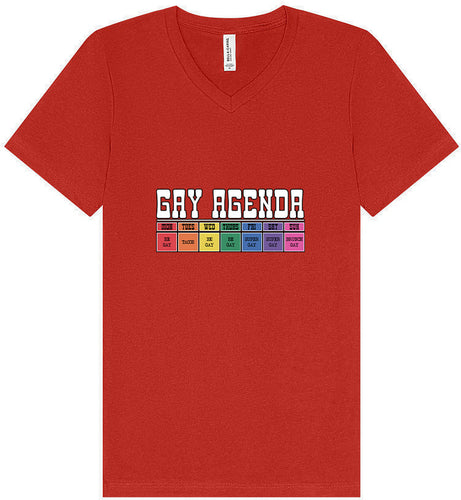 Gay Agenda Unisex V-Neck Shirt