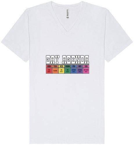 Gay Agenda Unisex V-Neck Shirt