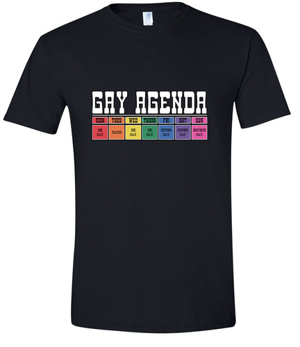 Gay Agenda Adult Gildan Soft Shirt