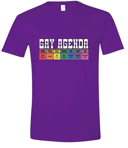 Gay Agenda Adult Gildan Soft Shirt