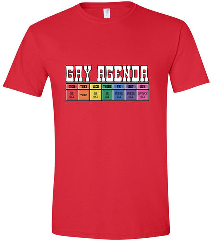 Gay Agenda Adult Gildan Soft Shirt