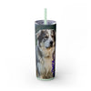 Skinny Tumbler with Straw – 20 oz Stainless Steel Cup
