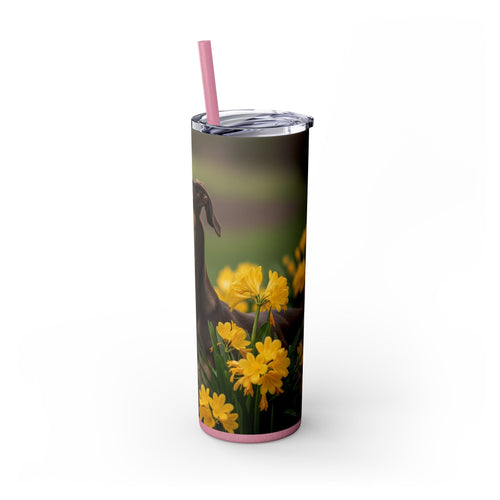 Skinny Tumbler with Straw – 20 oz Stainless Steel Cup