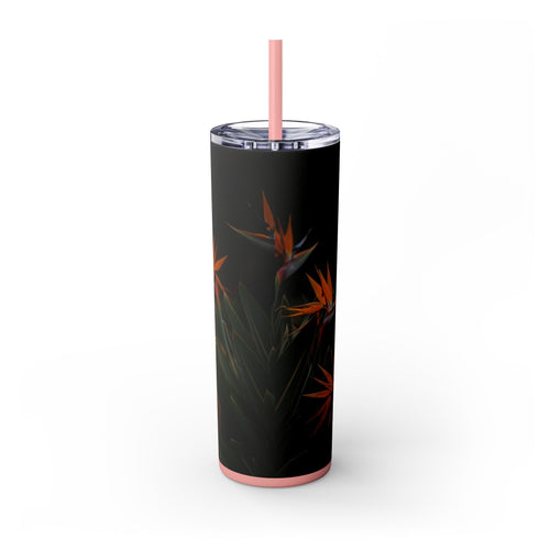 Skinny Tumbler with Straw – 20 oz Stainless Steel Cup