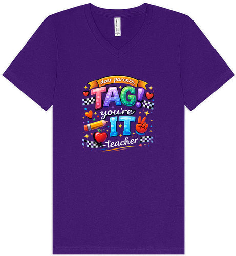 Tag You're It! Unisex V-Neck Shirt