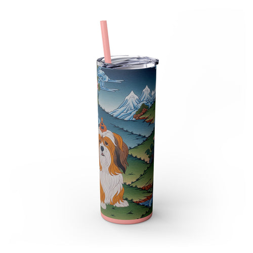 Skinny Tumbler with Straw – 20 oz Stainless Steel Cup
