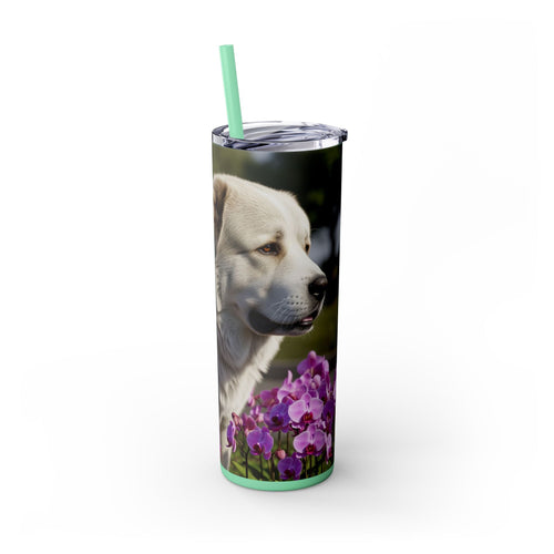 Skinny Tumbler with Straw – 20 oz Stainless Steel Cup