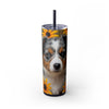 Skinny Tumbler with Straw – 20 oz Stainless Steel Cup