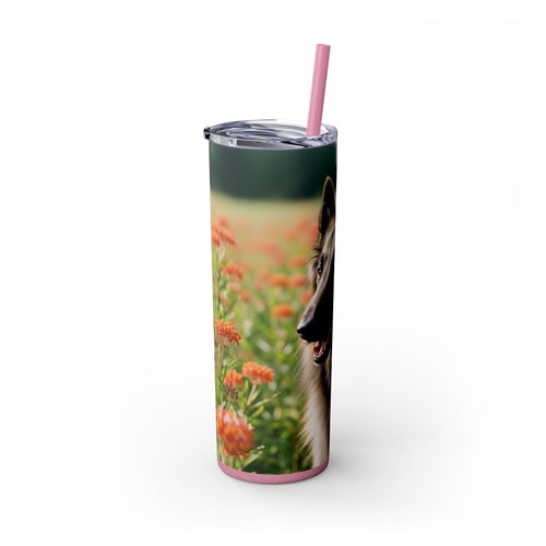 Skinny Tumbler with Straw – 20 oz Stainless Steel Cup