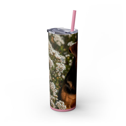 Skinny Tumbler with Straw – 20 oz Stainless Steel Cup