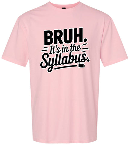 Bruh. It's in the Syllabus. Adult Gildan Soft Shirt