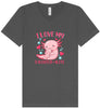 Love My Daughter Alotl Unisex V-Neck Shirt