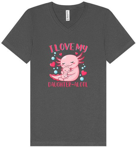 Love My Daughter Alotl Unisex V-Neck Shirt