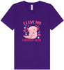Love My Daughter Alotl Unisex V-Neck Shirt