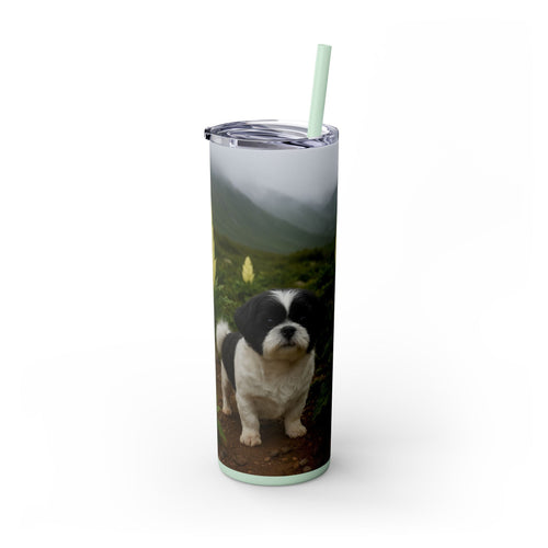 Skinny Tumbler with Straw – 20 oz Stainless Steel Cup