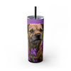 Skinny Tumbler with Straw – 20 oz Stainless Steel Cup