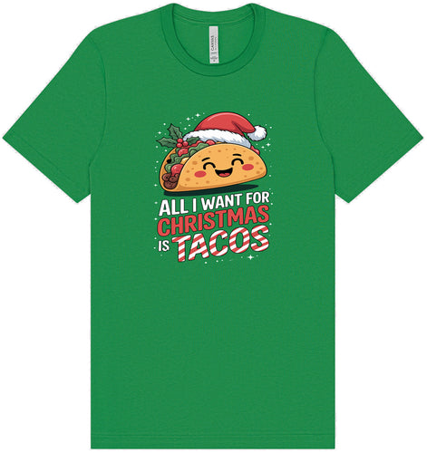 Tacos for Christmas Adult Bella Canvas Shirt