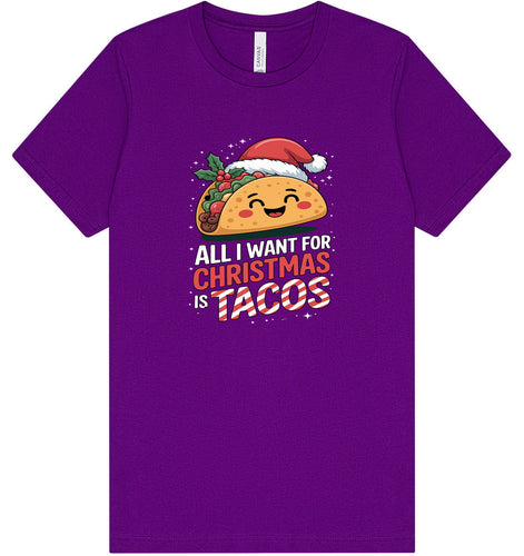 Tacos for Christmas Adult Bella Canvas Shirt
