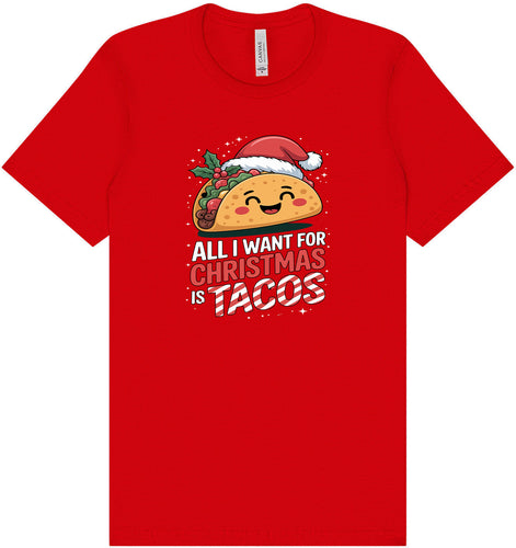 Tacos for Christmas Adult Bella Canvas Shirt