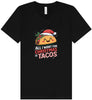 Tacos for Christmas Unisex V-Neck Shirt