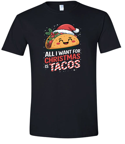 Tacos for Christmas Adult Gildan Soft Shirt