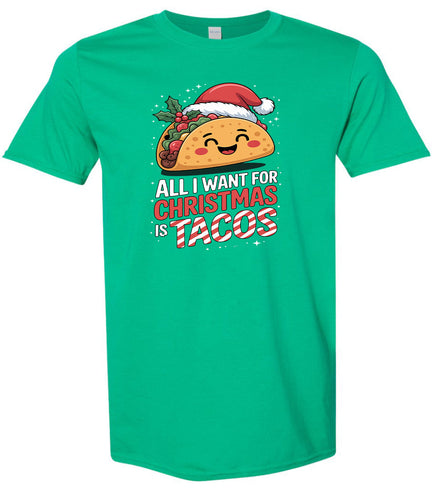 Tacos for Christmas Adult Gildan Soft Shirt