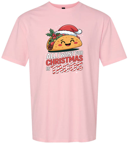 Tacos for Christmas Adult Gildan Soft Shirt