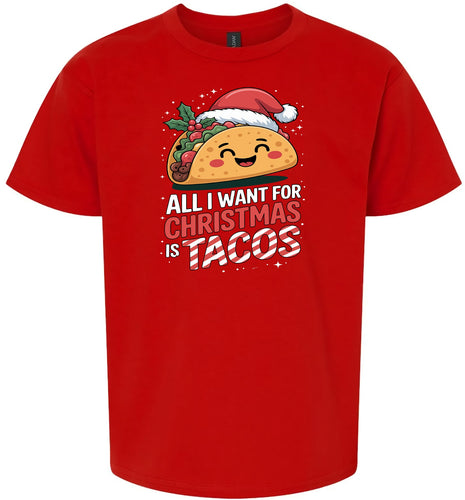Tacos for Christmas Children's Gildan Soft Shirt