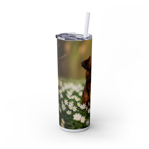 Skinny Tumbler with Straw – 20 oz Stainless Steel Cup