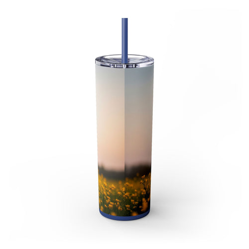 Skinny Tumbler with Straw – 20 oz Stainless Steel Cup
