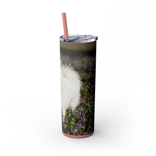 Skinny Tumbler with Straw – 20 oz Stainless Steel Cup