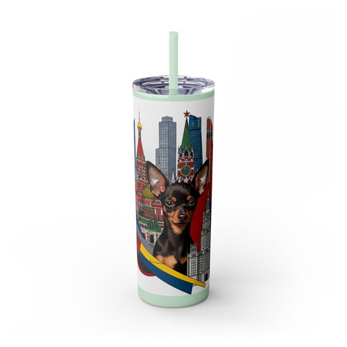 Skinny Tumbler with Straw – 20 oz Stainless Steel Cup