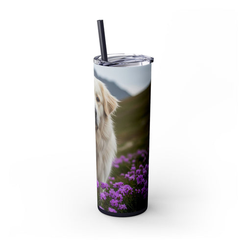 Skinny Tumbler with Straw – 20 oz Stainless Steel Cup