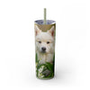 Skinny Tumbler with Straw – 20 oz Stainless Steel Cup