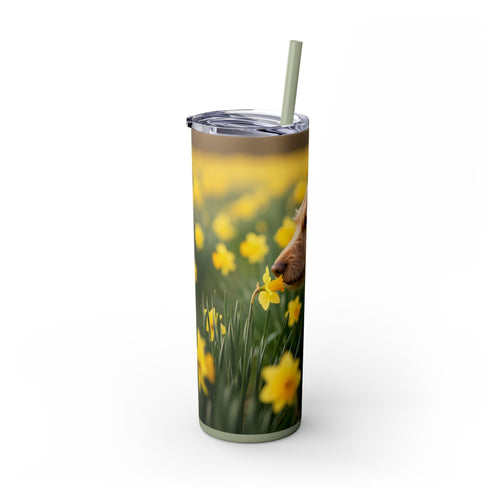 Skinny Tumbler with Straw – 20 oz Stainless Steel Cup