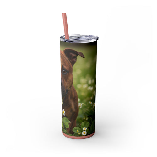 Skinny Tumbler with Straw – 20 oz Stainless Steel Cup