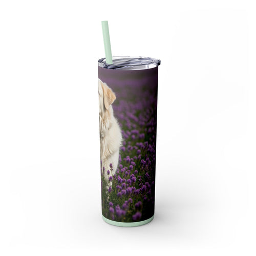 Skinny Tumbler with Straw – 20 oz Stainless Steel Cup