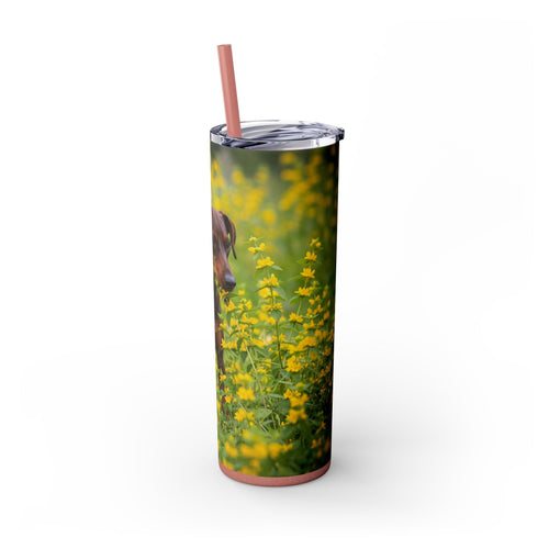 Skinny Tumbler with Straw – 20 oz Stainless Steel Cup