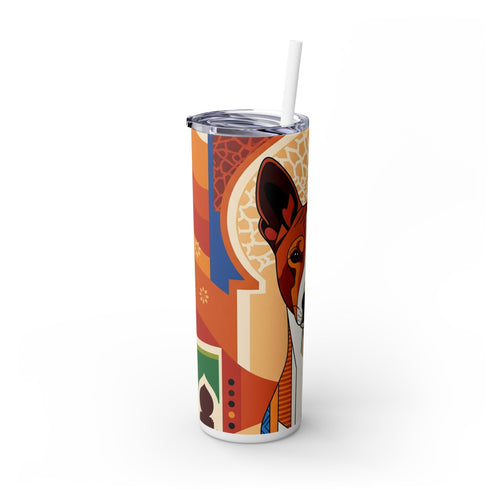 Skinny Tumbler with Straw – 20 oz Stainless Steel Cup