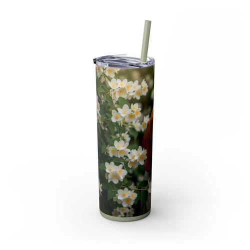 Skinny Tumbler with Straw – 20 oz Stainless Steel Cup