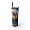 Skinny Tumbler with Straw – 20 oz Stainless Steel Cup