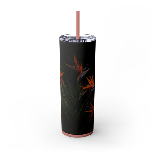 Skinny Tumbler with Straw – 20 oz Stainless Steel Cup