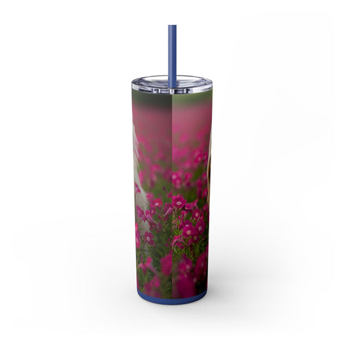 Skinny Tumbler with Straw – 20 oz Stainless Steel Cup