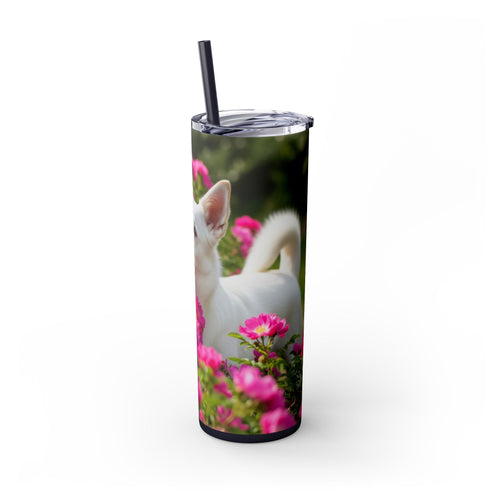 Skinny Tumbler with Straw – 20 oz Stainless Steel Cup
