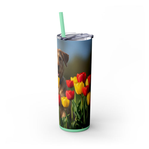 Skinny Tumbler with Straw – 20 oz Stainless Steel Cup