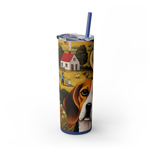 Skinny Tumbler with Straw – 20 oz Stainless Steel Cup